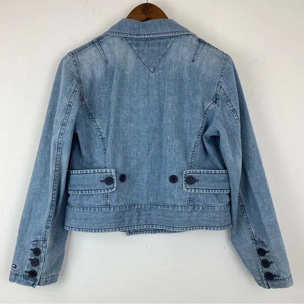 Tommy Hilfiger Light Blue Denim Double-Breasted Jacket - Picture 6 of 7